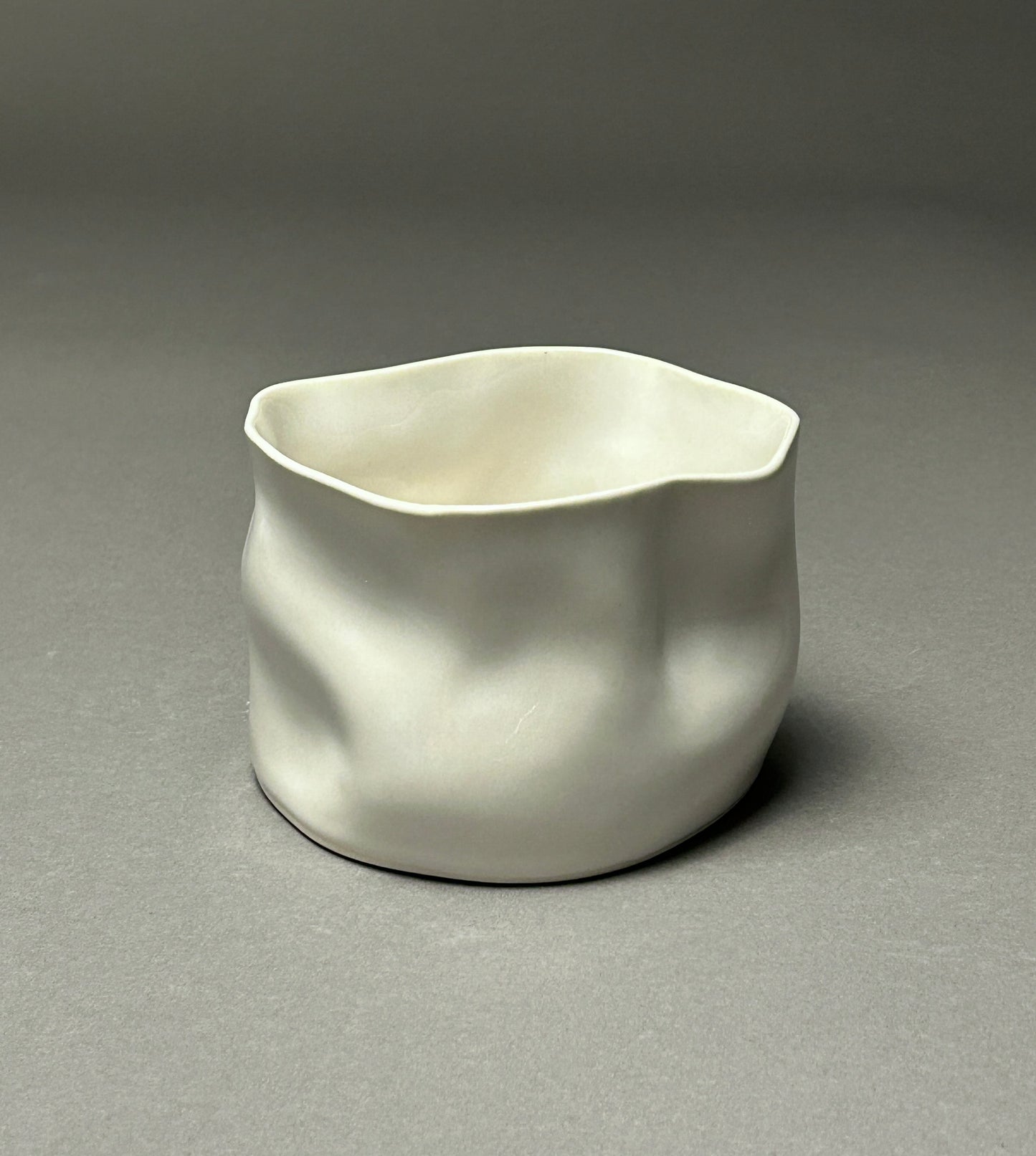 Wavy white porcelain bowl #13
